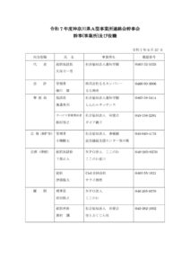 R7年度幹事会　代表幹事事業所及び役職案 神奈川県Ａ型事業所連絡会のサムネイル